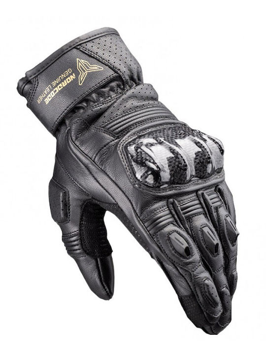 Nordcode X-Force Summer Men's Motorcycle Gloves Leather Black