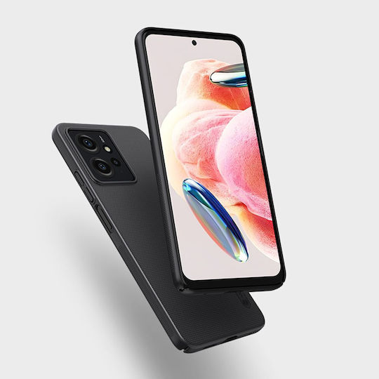 Nillkin Frosted Shield Umschlag Rückseite Silikon Schwarz (Redmi Note 12 4G)