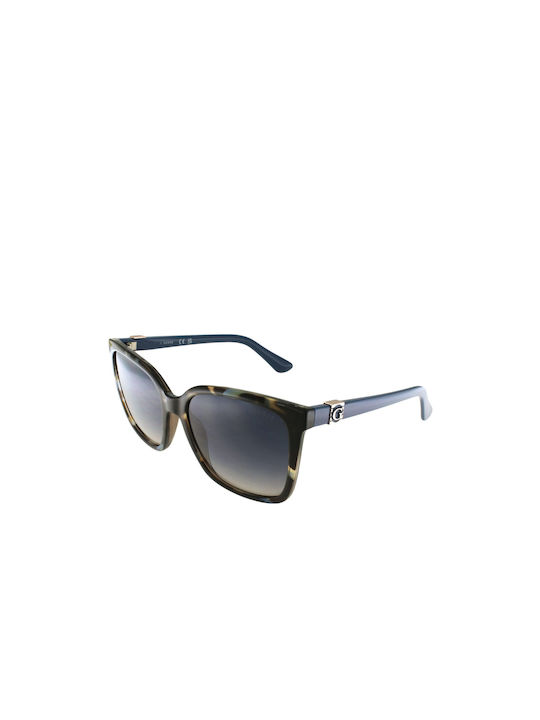 Guess Women's Sunglasses with Multicolour Tartaruga Plastic Frame and Gray Gradient Lens GU7865 92B