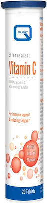 Quest Vitamin C Βιταμίνη για Ενέργεια & Ανοσοποιητικό 1000mg Πορτοκάλι 20 αναβράζοντα δισκία