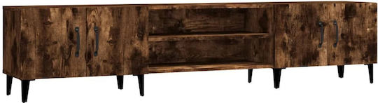 TV Stand from Metal & Wood Smoky Oak L180xW31.5xH40cm