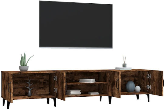 TV Stand from Metal & Wood Smoky Oak L180xW31.5xH40cm