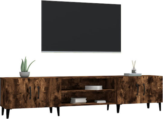 TV Stand from Metal & Wood Smoky Oak L180xW31.5xH40cm