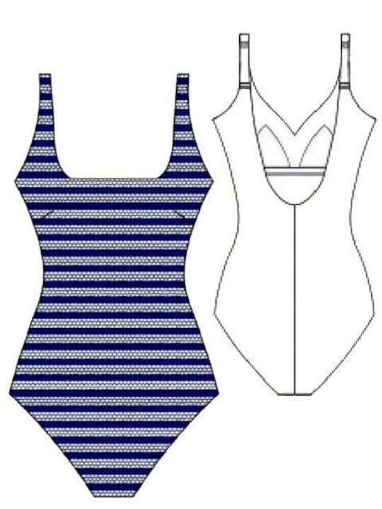 One-piece blue with embossed design by SUSA 4419
