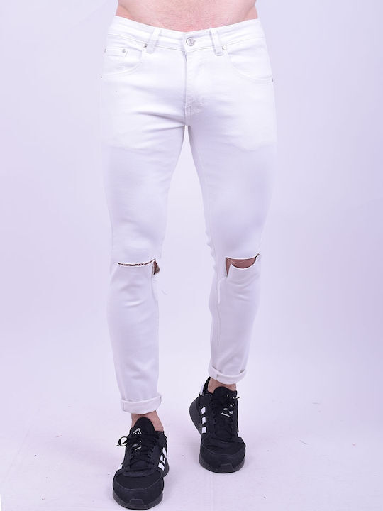 Denim slim jeans white White WITH SKIRT