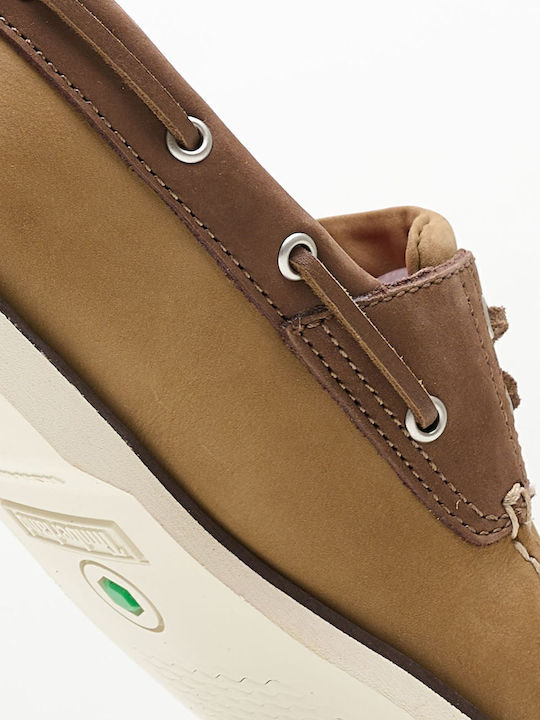 Δερμάτινα Ανδρικά Boat Shoes σε Μπεζ Χρώμα