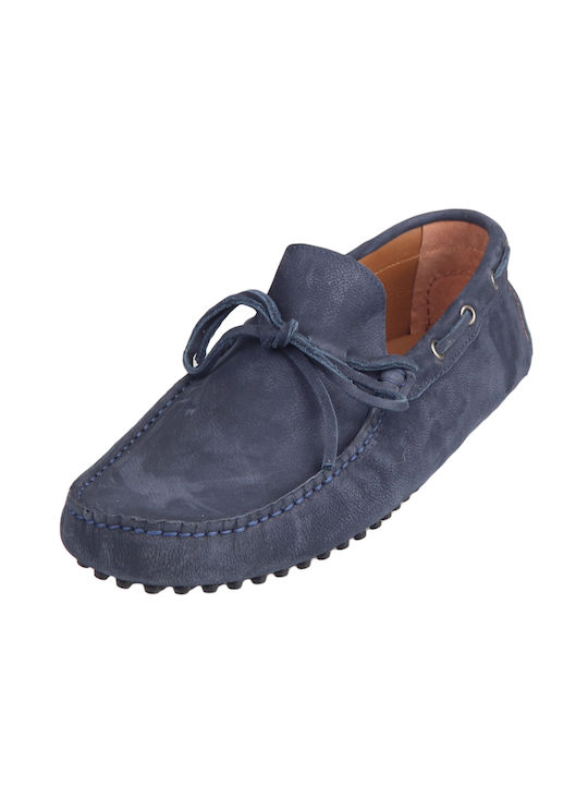 Damiani Men's Suede Moccasins Blue