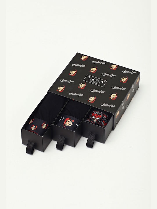 Bella Ciao Ανδρικά Μποξεράκια Μαύρα 3Pack