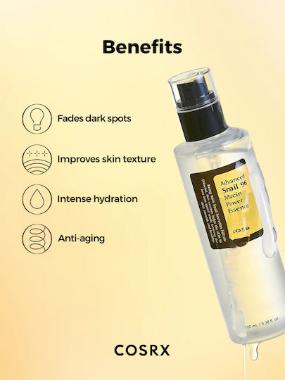 Cosrx Advanced Snail 96 Moisturizing & Anti-Aging Face Essence with Snail Secretion for Brightening & Whitening 100ml
