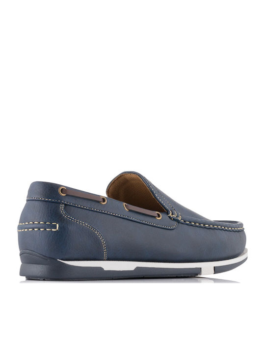 Men's Synthetic Leather Moccasins Blue