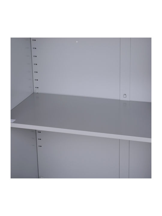 Шкаф Офис С ключалка в сив цвят, 80x40x92.5см