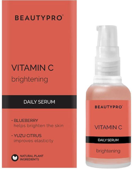Beauty Pro Daily Feuchtigkeitsspendend & Anti-Aging Serum Gesicht mit Vitamin C für Entgiftung & Strahlkraft 30ml