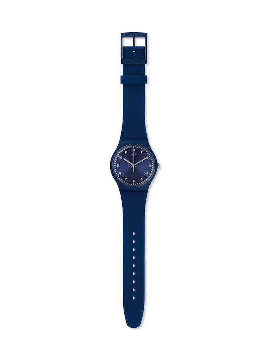 Swatch Καουτσούκ Λουράκι Μπλε 20mm