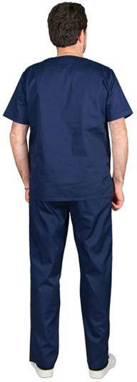 Alezi Unisex Σετ Ιατρικό Παντελόνι και Μπλούζα Navy Μπλε από Βαμβάκι και Πολυεστέρα