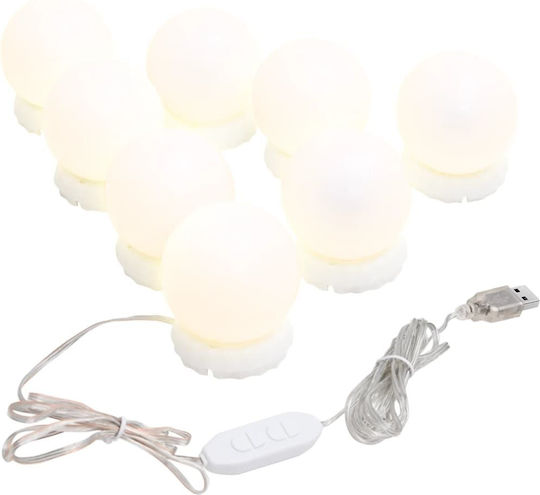 vidaXL Wandspiegel Oval mit LED Beleuchtung 45x100cm 1Stück