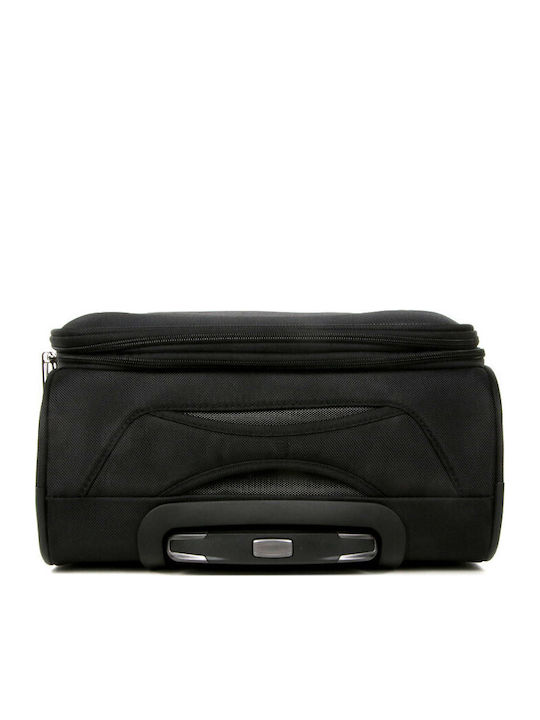 Airtex Paris 27930 Cabin Travel Suitcase Fabric Black with 4 Wheels Height 35cm