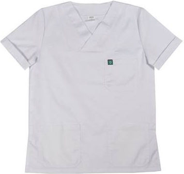 Alezi Classic Unisex Σετ Ιατρικό Παντελόνι και Μπλούζα Λευκό από Βαμβάκι και Πολυεστέρα