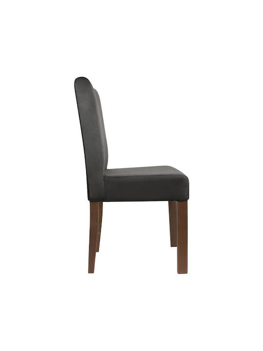 Τ-12 Dining Room Fabric Chair Gray 45x45x90cm 2pcs