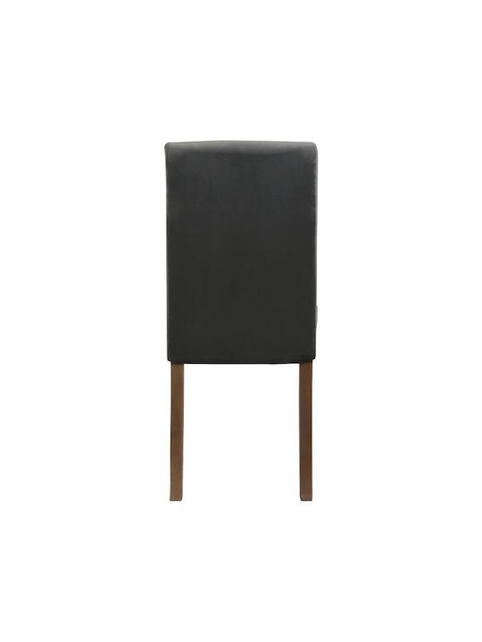 Τ-12 Dining Room Fabric Chair Gray 45x45x90cm 2pcs