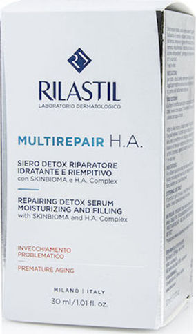 Rilastil Multi Repair H.A Serum Detox Facial Anti-îmbătrânire pentru Față cu Acid Hialuronic 30ml
