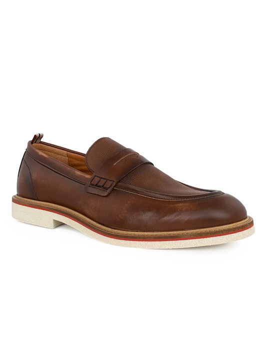 Ambitious Men's Leather Loafers Camel 11871A-6327AM