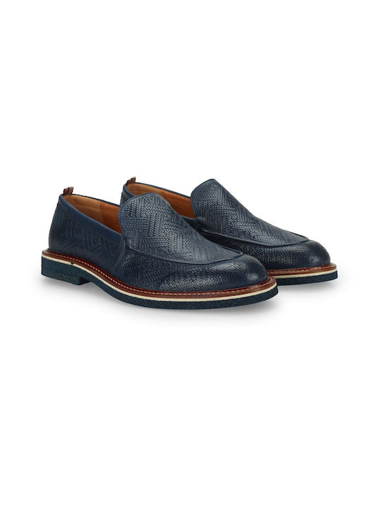 Ambitious Men's Leather Moccasins Blue