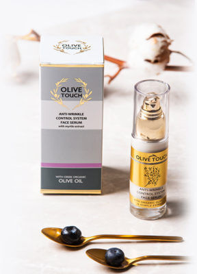 Olive Touch Anti-Wrinkle Control System Ενυδατικό & Αντιγηραντικό Serum Προσώπου με Υαλουρονικό Οξύ 30ml