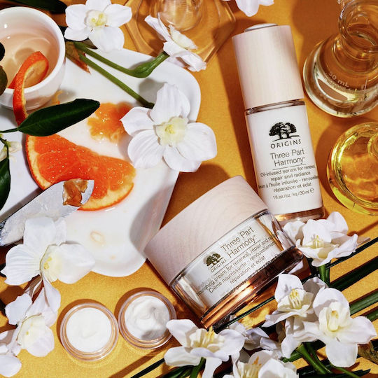 Origins Three Part Harmony Oil-Infused for Renewal, Moisturizing & Anti-aging Serum Face for Radiance & Firming 30ml
