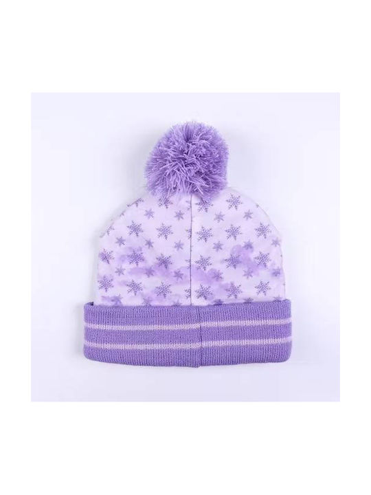 Cerda Frozen ΙΙ Kids Beanie Set with Gloves Knitted Lilac