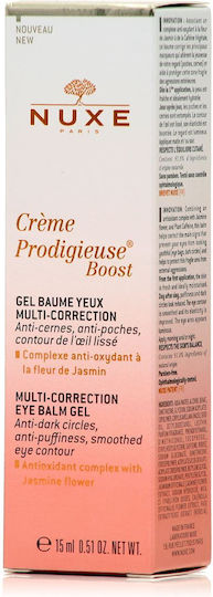 Nuxe Creme Prodigieuse Boost Eye Gel for Moisturizing Dark Circles Eye Bags and Regenerating 15ml