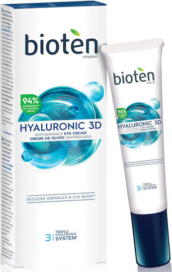 Bioten Hyaluronic 3D Cremă de Ochi pentru Hidratare și Anti-îmbătrânire 15ml