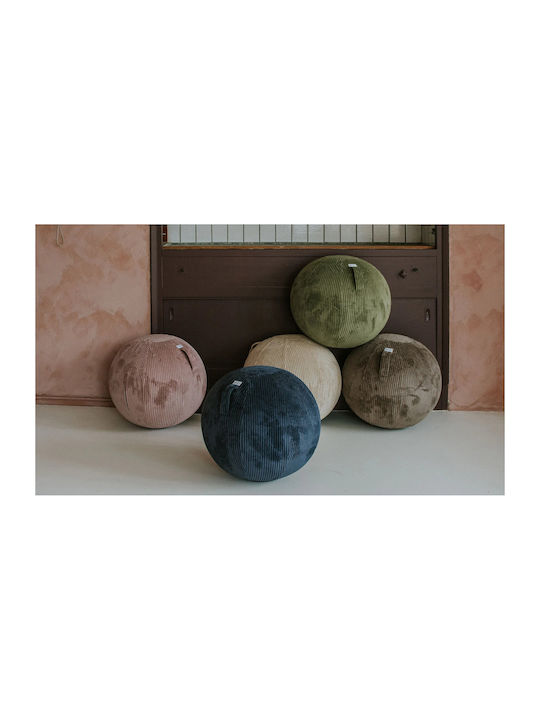 Multifunctional Bean Bag Chair Stool Inflatable Seating Ball Leiv Olive 65x65x65cm