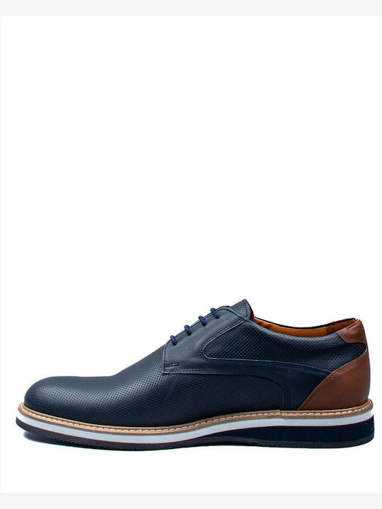 Vice Footwear Men's Leather Casual Shoes Blue