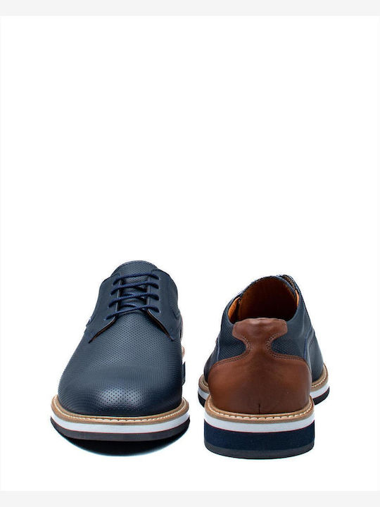 Men's Leather Casual Shoes Blue