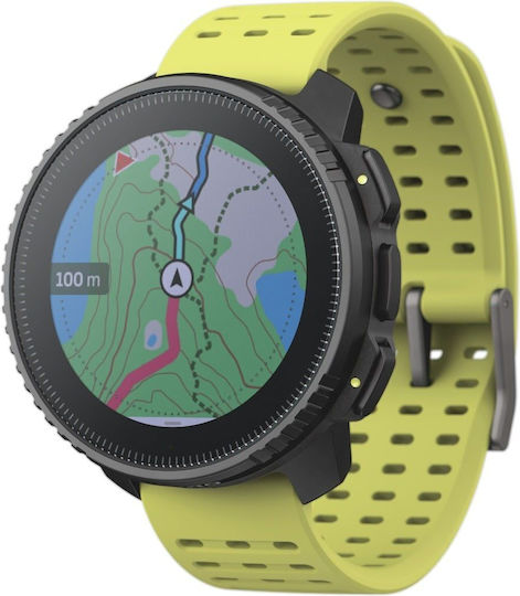 Suunto Vertical Stainless Steel 49mm Smartwatch with Heart Rate Monitor (Black Lime)