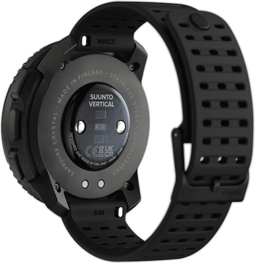 Suunto Vertical Stainless Steel 49mm Smartwatch with Heart Rate Monitor (All Black)
