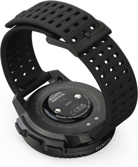 Suunto Vertical Stainless Steel 49mm Smartwatch with Heart Rate Monitor (All Black)