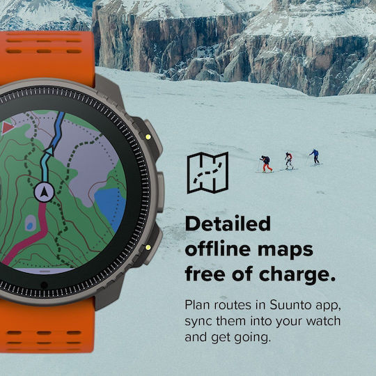 Suunto Vertical Titanium 49mm Waterproof Smartwatch with Heart Rate Monitor (Canyon)