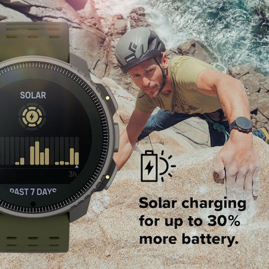 Suunto Vertical Titanium 49mm Αδιάβροχο Smartwatch με Παλμογράφο (Forest)