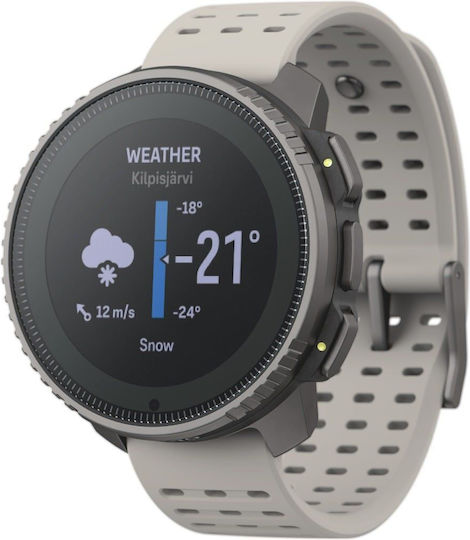 Suunto Vertical Titanium 49mm Αδιάβροχο Smartwatch με Παλμογράφο (Sand)