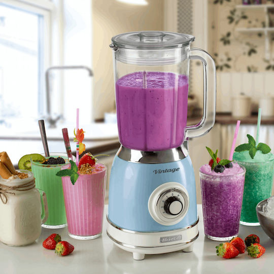 Ariete Vintage Blender With Glass Jug 1.5 Lt 1000W Blue