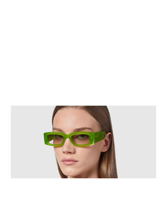GCDS Unisex Γυαλιά Ηλίου με Πράσινο Κοκκάλινο Σκελετό και Ροζ Ντεγκραντέ Φακό GD0020 93P