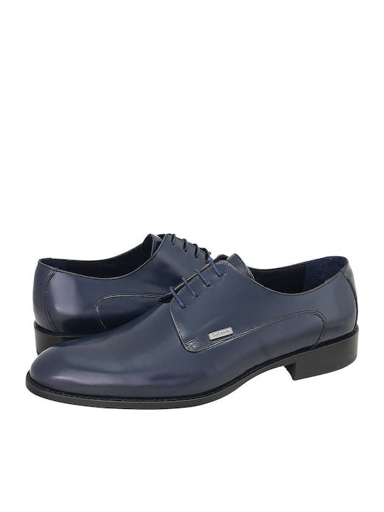 96942 Men's Leather Dress Shoes Blue