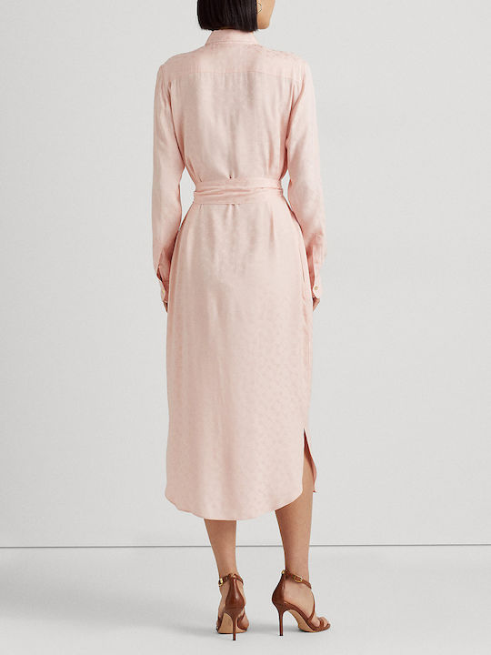 Ralph Lauren Summer Midi Shirt Dress Dress Pink