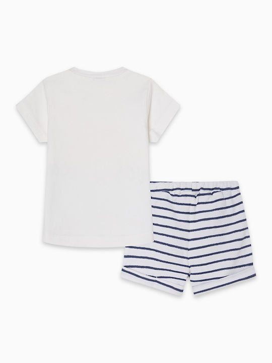 Tuc Tuc Kids Set with Shorts Summer 2pcs White