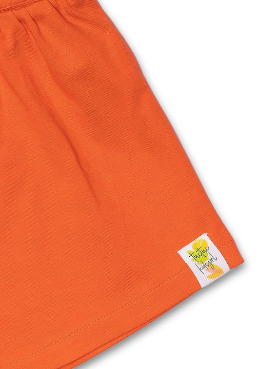 Kids' Set with Shorts Summer 2pcs Orange