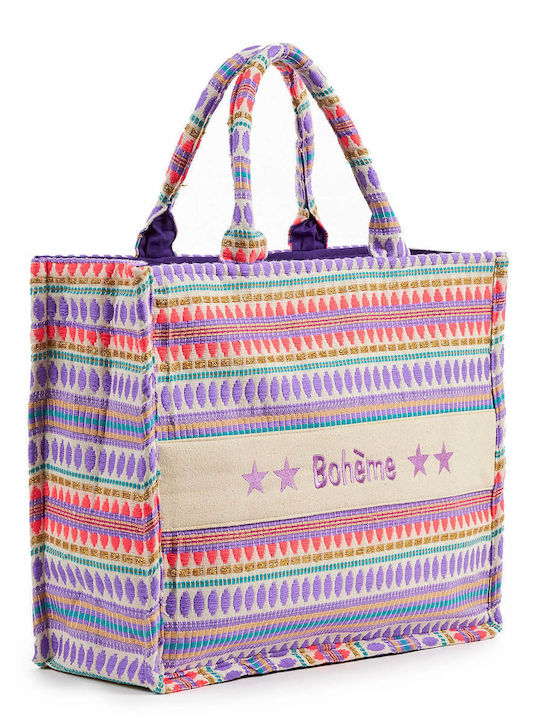 Verde Beach Bag Multicolour with Stripes