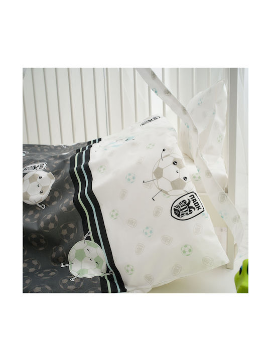 Vesta Home Baby Bettbezug Set mit Kissenbezug Paok Schwarz 120x165cm.