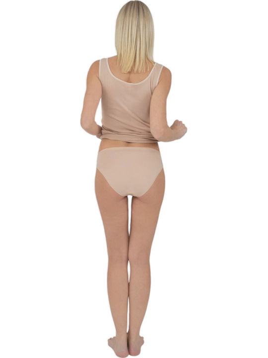 Βαμβακερά Γυναικεία Slip 3Pack Μπεζ
