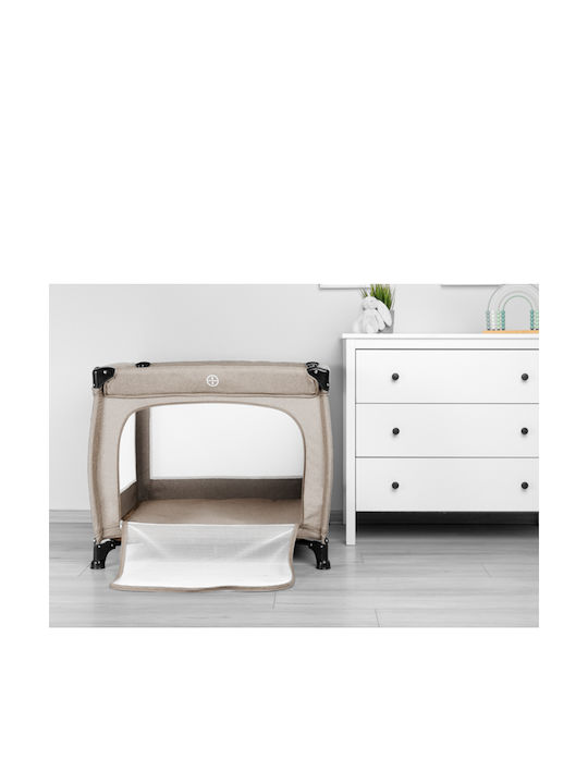 Caretero Quadra Park with Mattress Brown 82x82cm